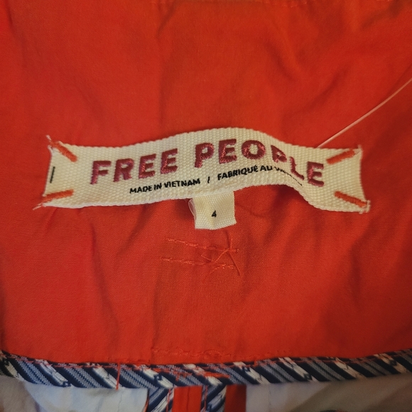 Free People Dimes Tie Trousers. High-rise Red Pants - Picture 8 of 10